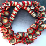LaurelSwetnam-polymer clay red-shells-necklace